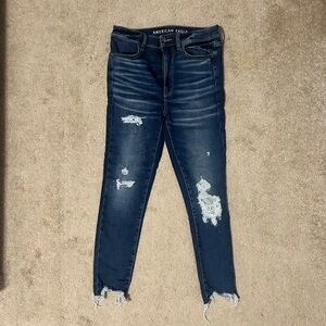 American Eagle Dark skinny ripped jeans NE(X)T LEVEL Stretch size 6